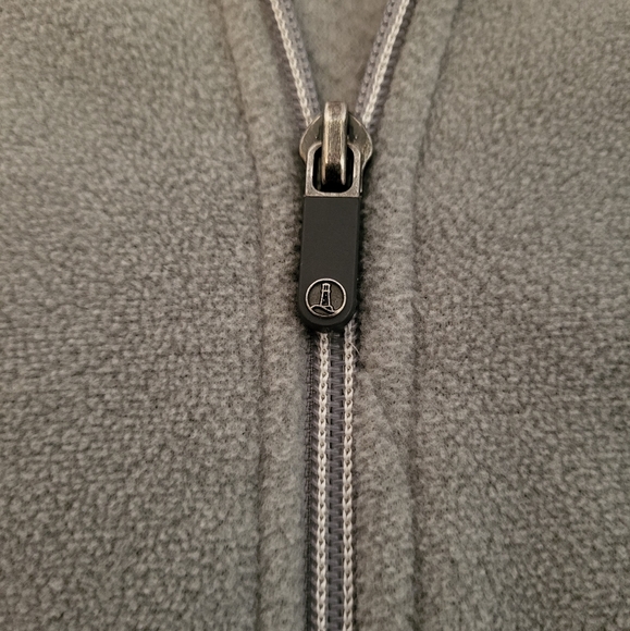 Women's Fleece Polartec Size Large 14-16 Lands End Gray Zip Up Vest - Picture 7 of 10
